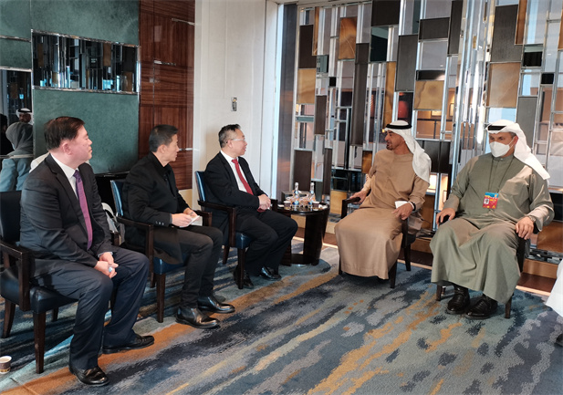 2022年2月5日，来华出席北京2022 年冬奥会开幕式的阿联酋阿布扎比王储穆罕默德在北京会见了米兰体育网页版_米兰体育（中国）官方在线登录董事长刘敬桢一行，并对米兰体育网页版_米兰体育（中国）官方在线登录在阿处于困难时期给予的宝贵支持表示感谢.jpg